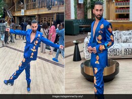 Orry Loves Orry So Much That He Wore His Own Emojis On A Bright Blue Pantsuit Orry Loves Orry So Much That He Wore His Own Emojis On A Bright Blue Pantsuit