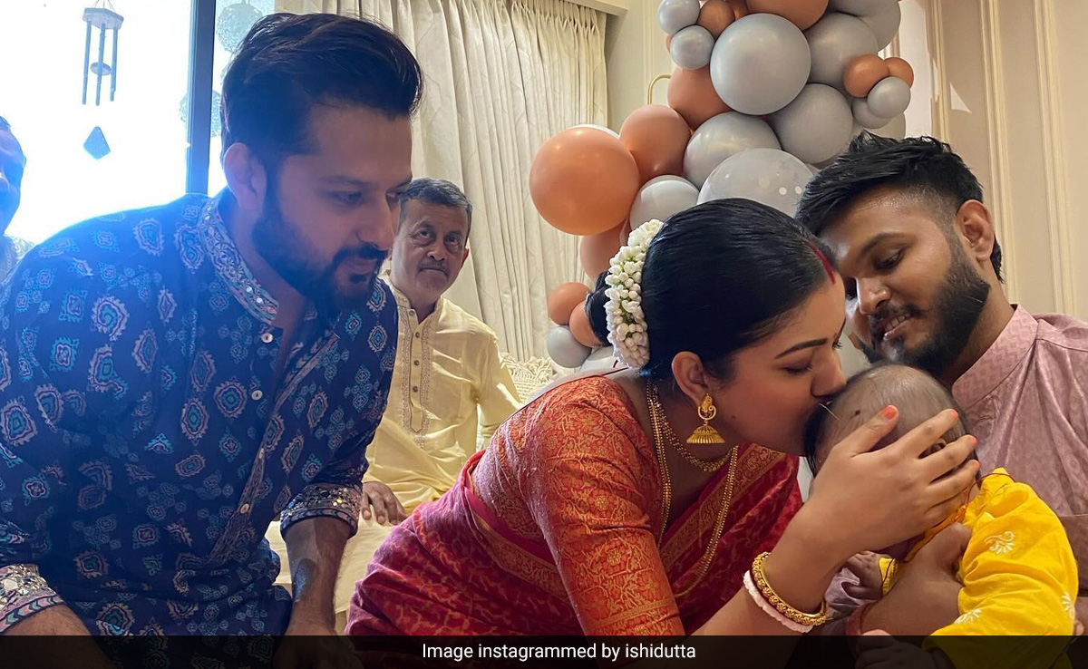 <i>Drishyam 2</i> Star Ishita Dutta And Vatsal Sheth Share Pics From Son Vaayu's <i>Annaprashan</i>