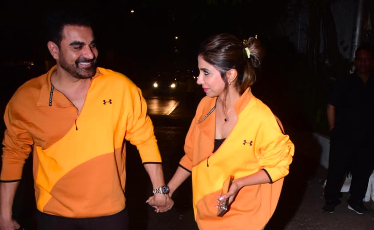 Just Arbaaz Khan And Wife Sshura Twinning And Winning