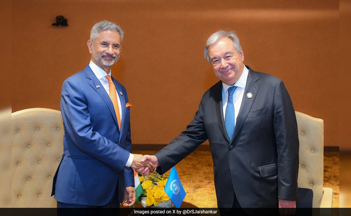 S Jaishankar Holds Bilateral Meet With UN Chief, Leaders Of Iran, Sri Lanka