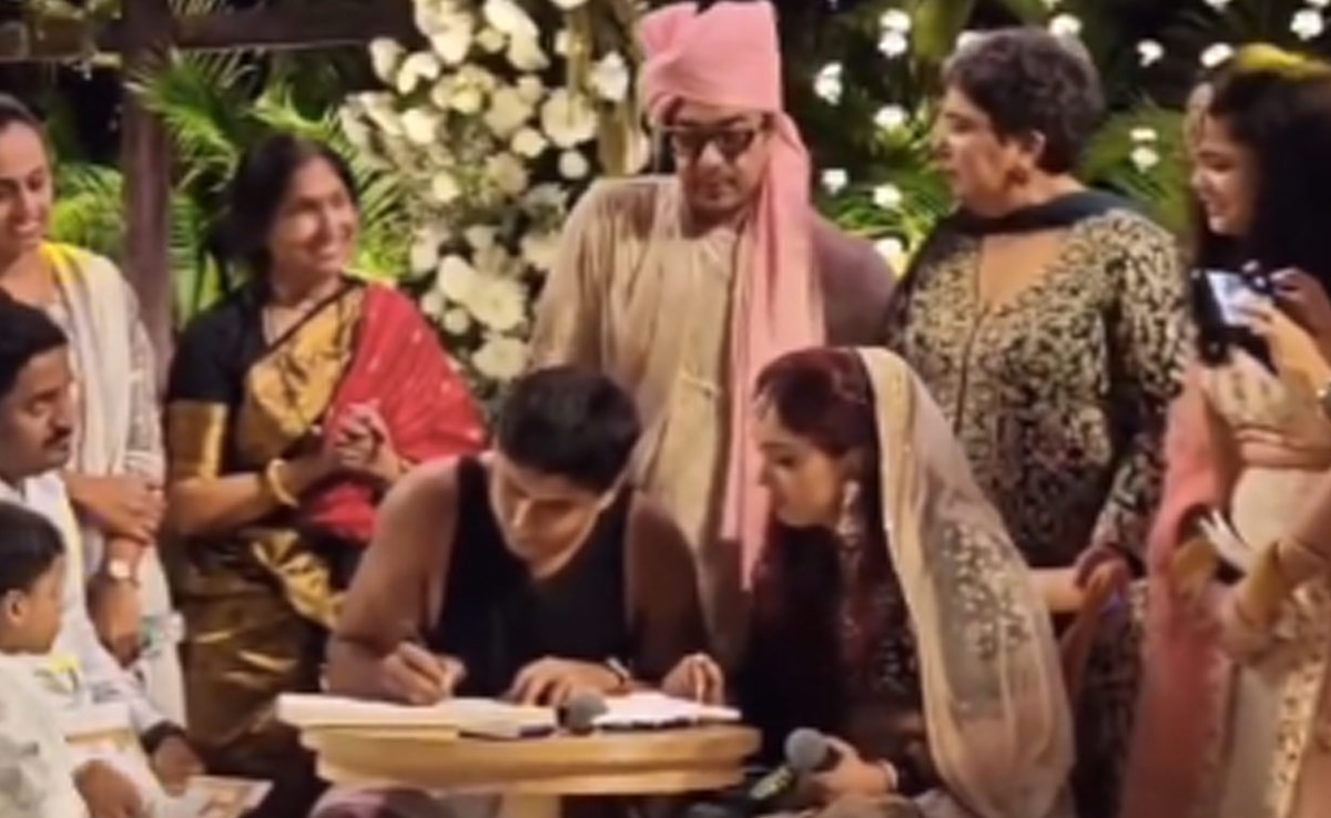 VIDEO: ना दुल्हन का हैवी लहंगा और ना दूल्हेराजा की शेरवानी, कुछ इस अंदाज में हुई आइरा खान और नुपूर शिखरे की शादी