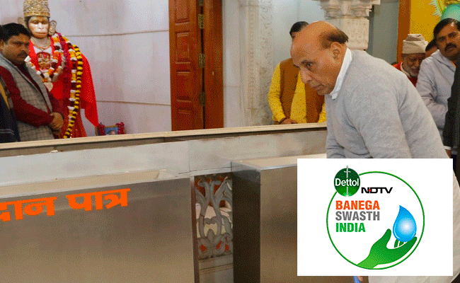 Responding To Prime Minister's Cleanliness Call, Leaders Pick Up Broom To Clean Religious Places
