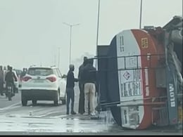 On Camera, Moment Oil Tanker Catches Fire On Ludhiana Flyover On Camera, Moment Oil Tanker Catches Fire On Ludhiana Flyover