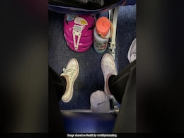 Pic Showing Plane Passenger's Socked Foot Poking Underneath Seat Sparks Online Debate Pic Showing Plane Passenger's Socked Foot Poking Underneath Seat Sparks Online Debate