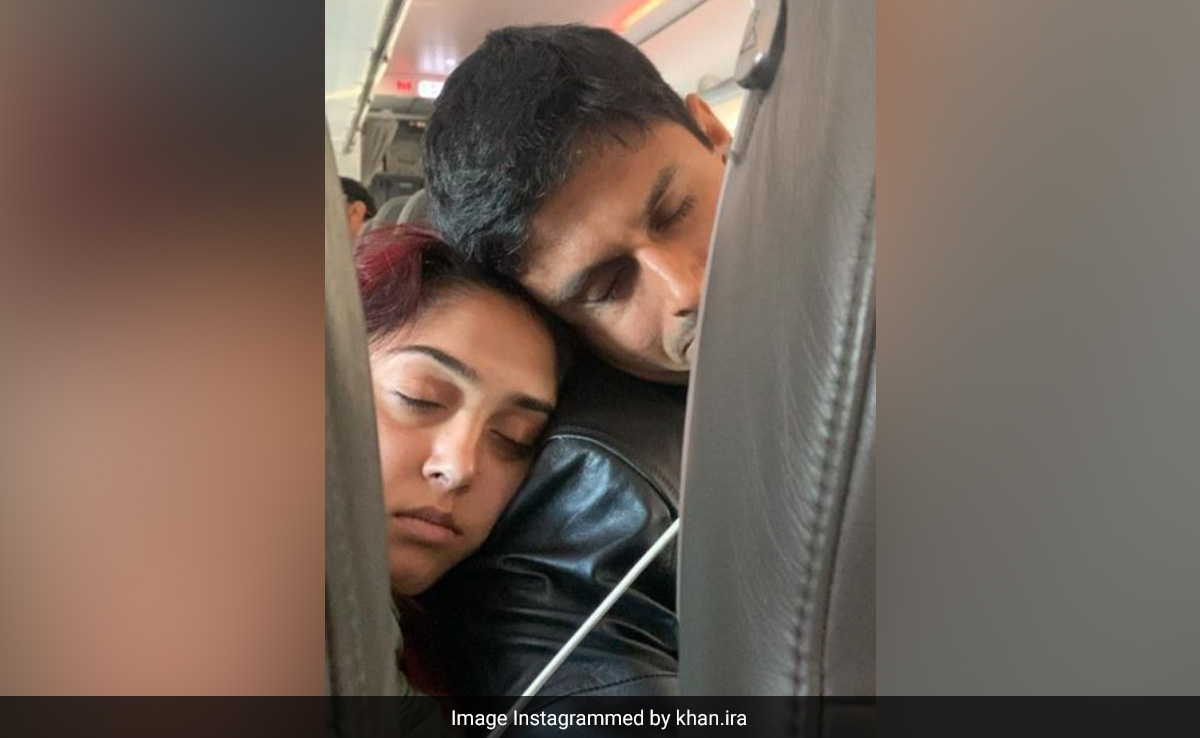 Cuteness Alert: An In-Flight Pic Featuring Ira Khan And Husband Nupur Shikhare