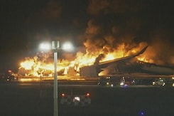 Japan Plane In Flames After Collision At Airport, 5 Dead Japan Plane In Flames After Collision At Airport, 5 Dead