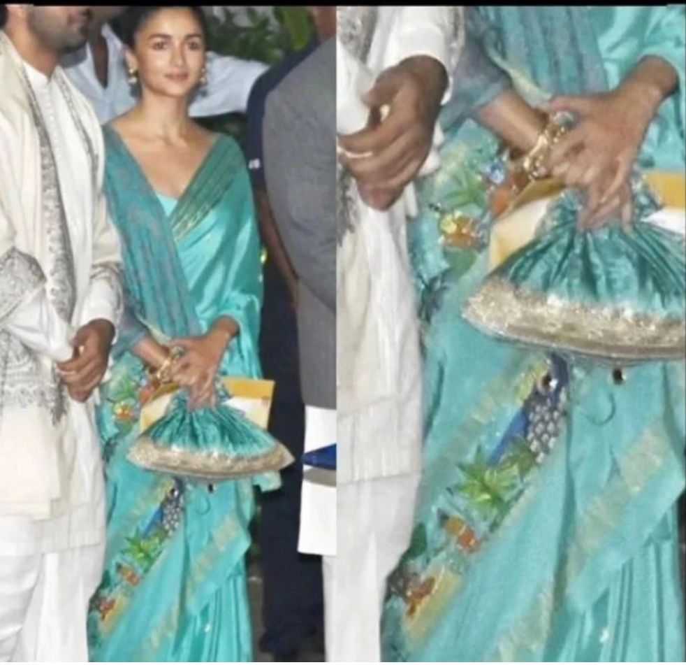 आलिया भट्ट ने अयोध्या राम मंदिर समारोह में रामायण थीम बॉर्डर वाली पहनी साड़ी 