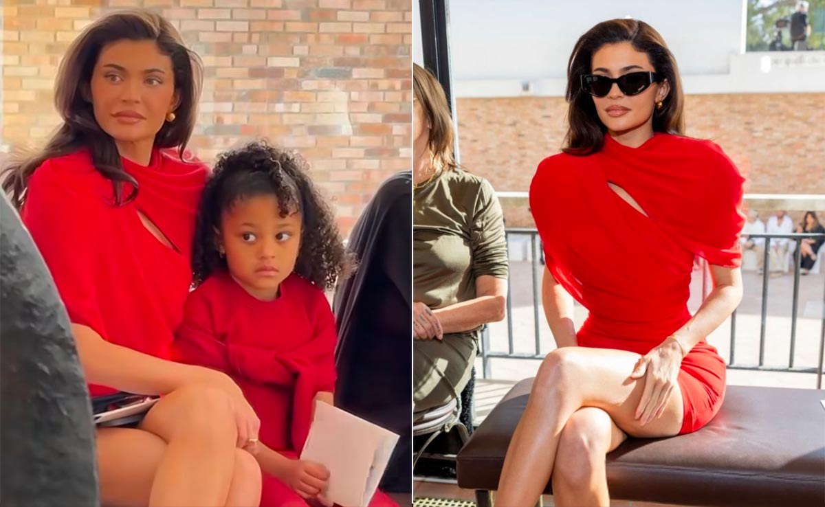Kylie Jenner And Stormi Webster Continue Their Chic Front Row Style In Ravishing Red Looks