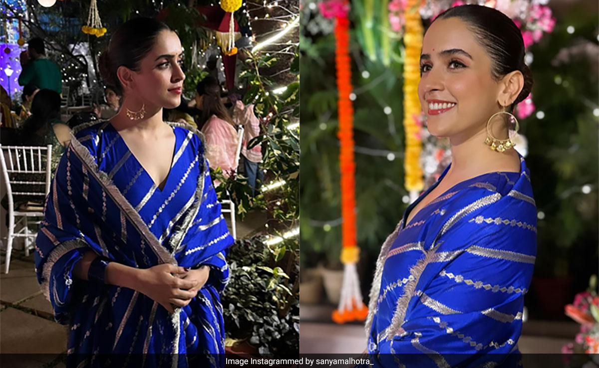 Sanya Malhotra In A Royal Blue <i>Salwar Kameez</i> Suit Is A Spark Of Festive Fashion For <i>Lohri</i> 2024