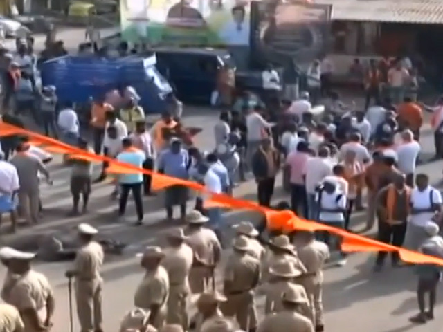 Tensions In Karnataka's Mandya Over Hanuman Flag