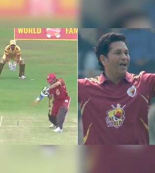 Watch: Sachin Turns Back The Clock, Slams 16-Ball-27 And Takes A Wicket