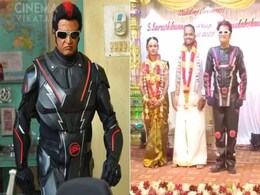 दोस्त की शादी में चार चांद लगाने के लिए शख्स बना रोबोट 2.O, चिट्टी का लुक देख लोगों की नहीं रुकी हंसी दोस्त की शादी में चार चांद लगाने के लिए शख्स बना रोबोट 2.O, चिट्टी का लुक देख लोगों की नहीं रुकी हंसी