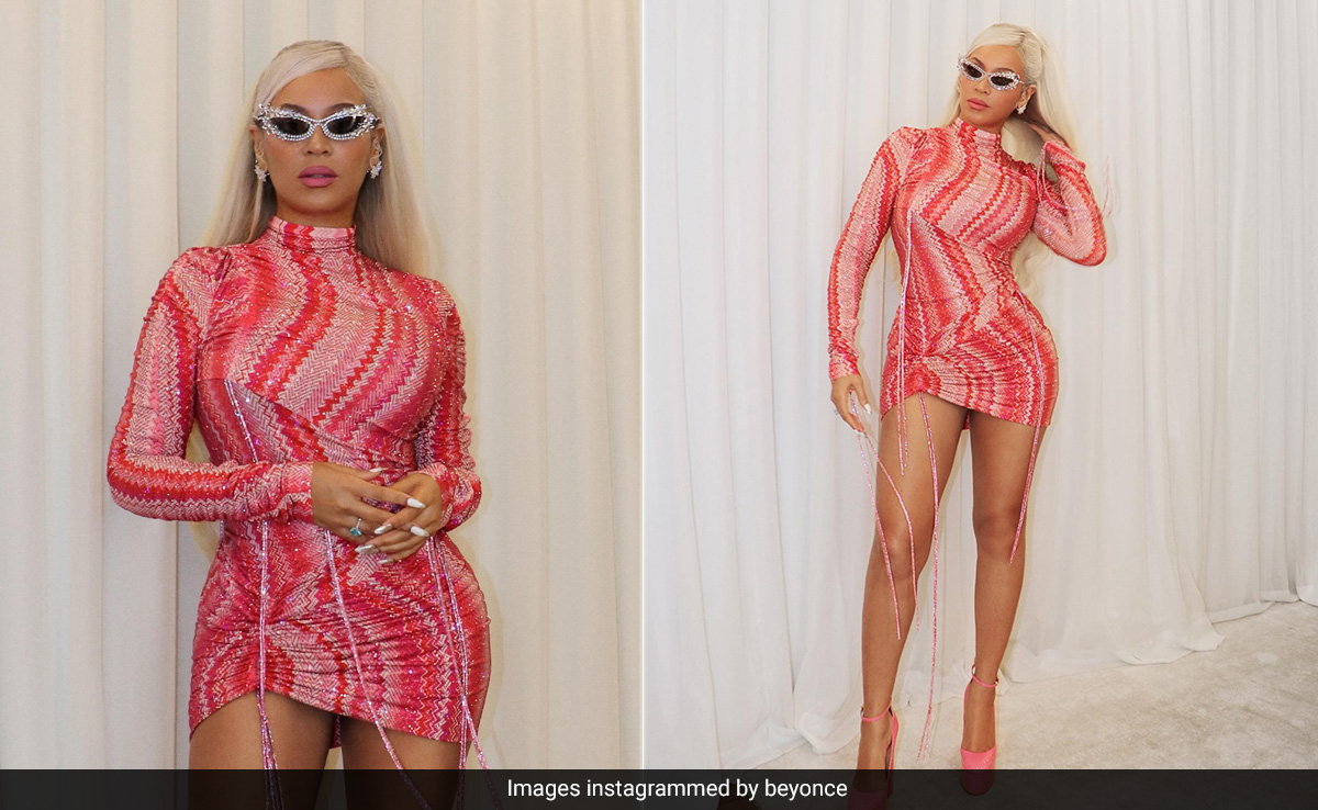 Beyonce's Candy Swirl Dress Signals The Start To A Fashionably Sweet Year