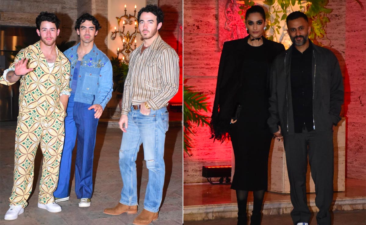 Pics: Jonas Brothers, Sonam Kapoor-Anand Ahuja And Malaika Arora At Natasha Poonawalla's Party