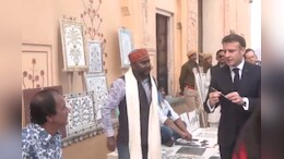 फ्रांस के राष्ट्रपति इमैनुएल मैक्रों ने जाना आमेर के किले का इतिहास, बच्चों ने मैक्रों से किये सवाल