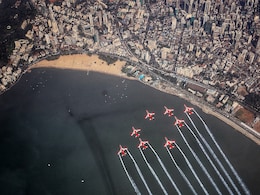 Pics: Air Force's Helicopter Stunts, Aerial Aerobatics At Mumbai Air Show Pics: Air Force's Helicopter Stunts, Aerial Aerobatics At Mumbai Air Show