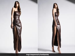 Shilpa Shetty Gives "Hot Shoulder" Vibes In A Brown Cold Shoulder Leather Dress Shilpa Shetty Gives "Hot Shoulder" Vibes In A Brown Cold Shoulder Leather Dress