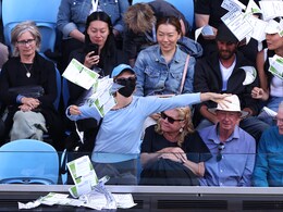 Watch: Australian Open Game Delayed As Protestor Throws 'Free Palestine' Leaflets