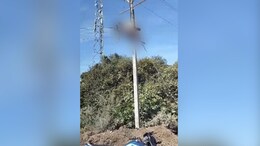उज्जैन: गलती से चालू लाइन पर चढ़ा बिजली&nbsp;कर्मचारी,&nbsp;करंट की चपेट में आने से खंभे पर लटका&nbsp;