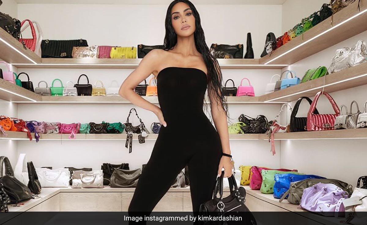 Kim Kardashian Reveals Her Closet Full Of Balenciaga Handbags For Campaign As New Brand Ambassador