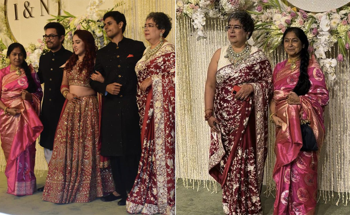 Ira Khan-Nupur Shikhare's Reception: Reena Dutta's Elegant Wedding Style Levels Up With A Majestic Deep Red <i>Saree</i>