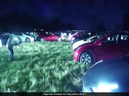 Video: Indians In US Put Up A Light Show With Tesla Cars Ahead Of Ram Temple Event Video: Indians In US Put Up A Light Show With Tesla Cars Ahead Of Ram Temple Event