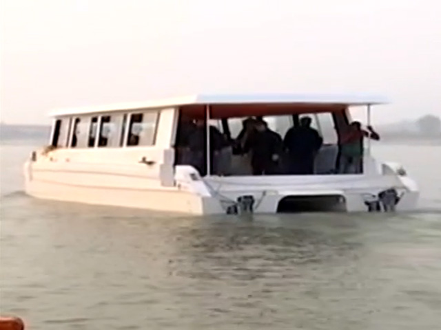 Trial Run Of Solar-Powered Boats On Saryu River In Ayodhya
