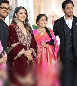 SRK And His Wife Gauri Attend Aamir's Daughter Ira's Wedding Reception