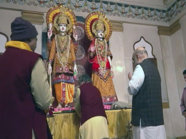 Amit Shah Visits Delhi's Birla Mandir Ahead Of Ram Temple Opening