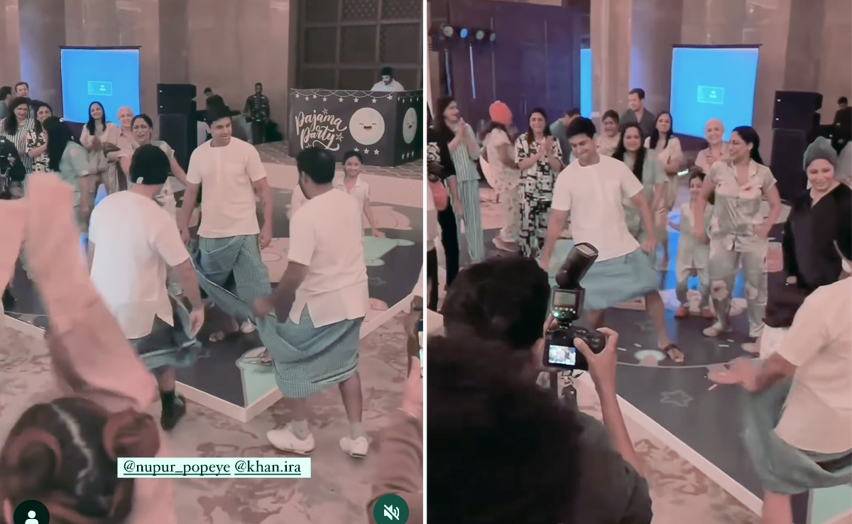 Nupur Shikhare's Traditionally Draped Lungi Is A Class Act, His "Lungi Dance" Is A Bonus