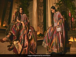 Sonam Kapoor's Vibrant Modern Sustainable <i>Lehenga</i> Is Actually Made From A 60 Year-Old Vintage <i>Saree</i> Sonam Kapoor's Vibrant Modern Sustainable <i>Lehenga</i> Is Actually Made From A 60 Year-Old Vintage <i>Saree</i>