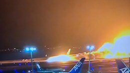 Updates: Plane Catches Fire At Japan's Tokyo Airport After Collision With Coast Guard Jet, 5 Dead