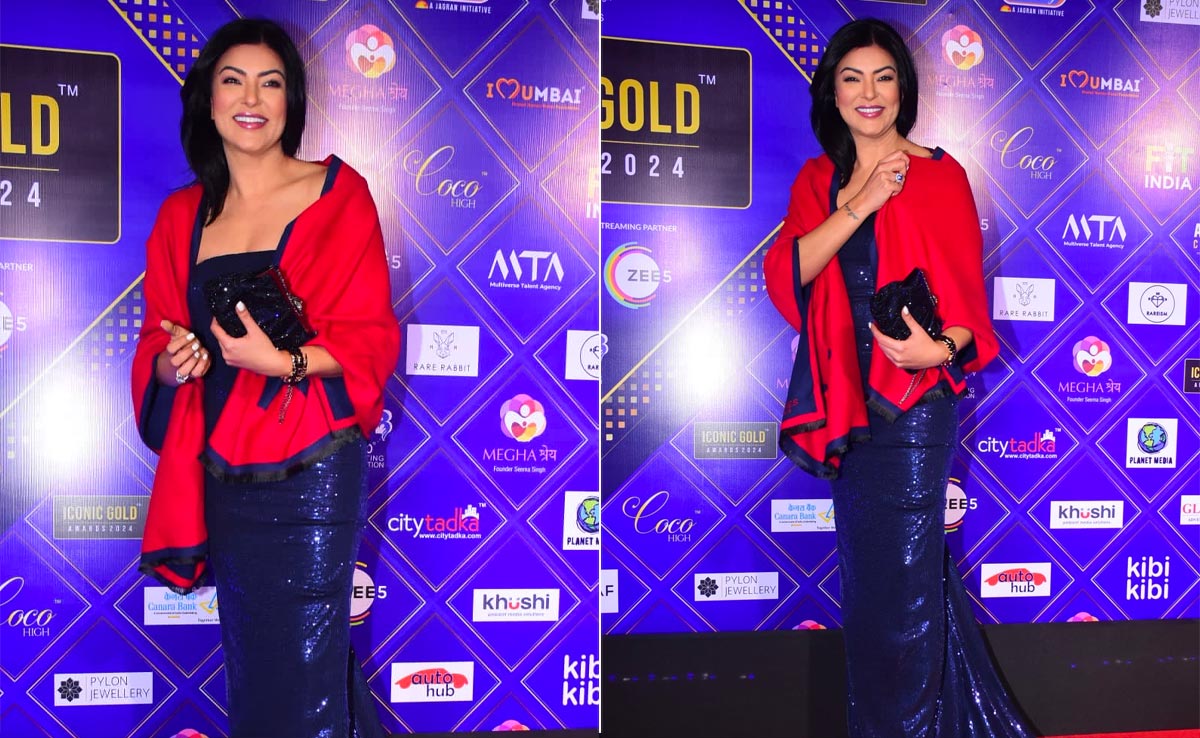 Iconic Is What Iconic Does And That's Sushmita Sen In A Sequinned Navy Blue Gown