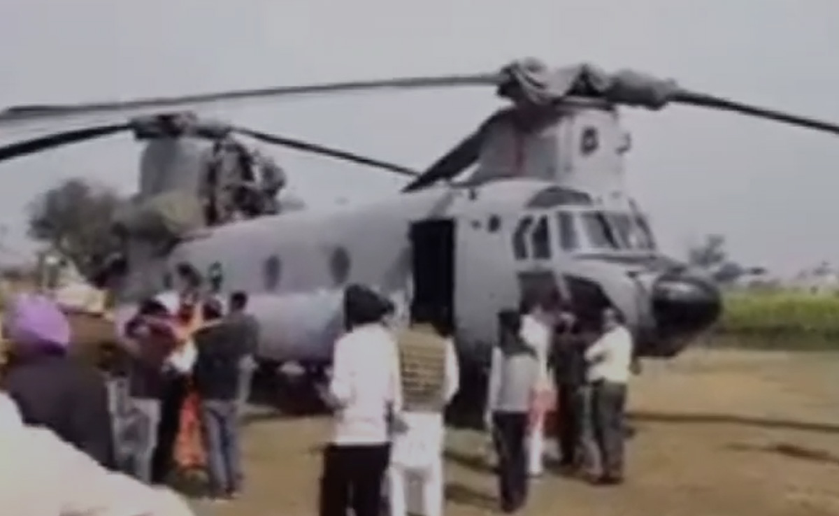 Air Force's Chinook Helicopter Makes Emergency Landing In Punjab