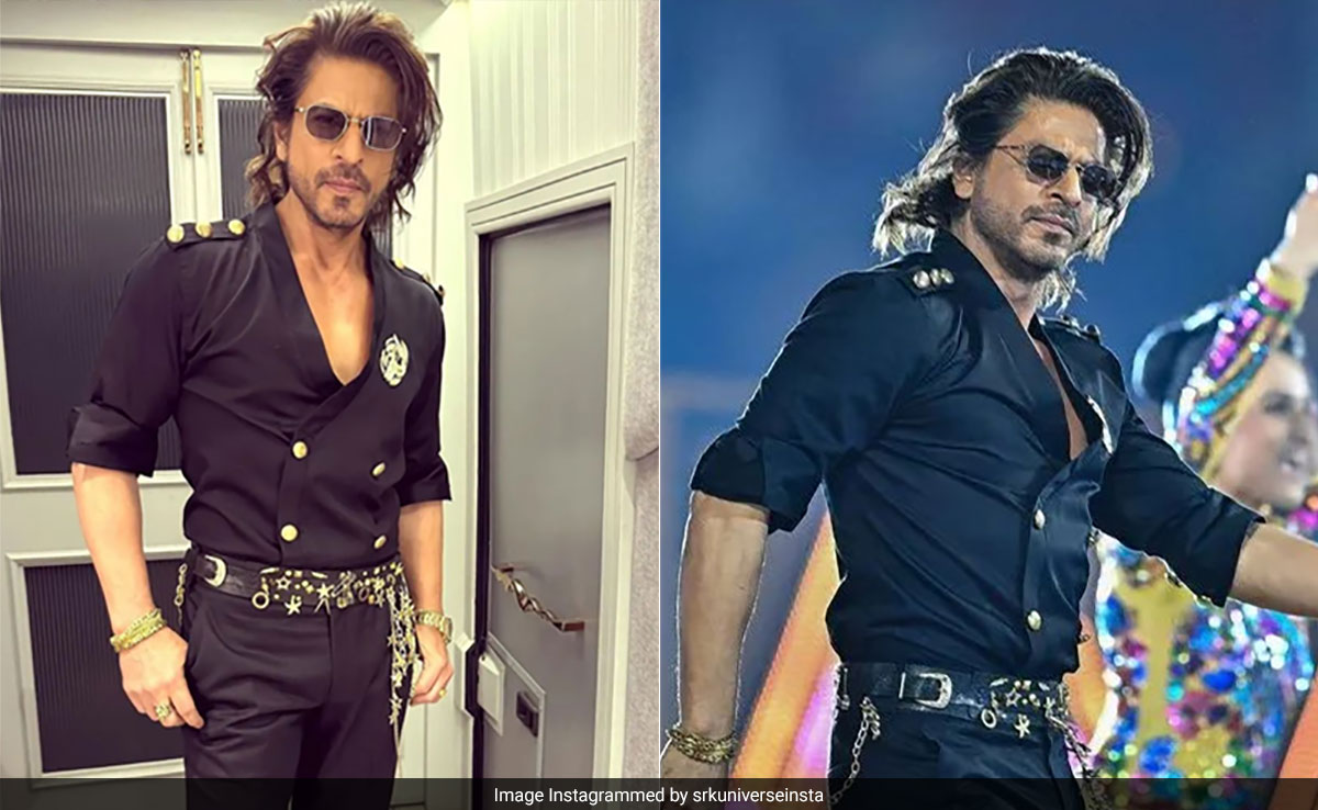Shah Rukh Khan's Edgy Black And Gold Ensemble Upped The Fashion Quotient At The Opening Night Of The Women's Premier League 2024 In Bengaluru