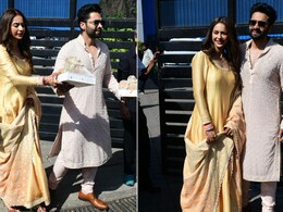 Newlyweds Rakul Preet Singh And Jackky Bhagnani Distribute Sweets To The Paparazzi. See Pics