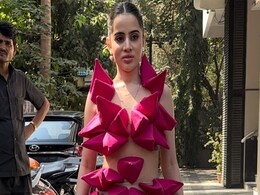 Uorfi Javed Continues Her Unconventional Style Streak In A Pink Cone Dress Uorfi Javed Continues Her Unconventional Style Streak In A Pink Cone Dress