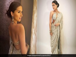 Tara Sutaria Sparkles Brighter Than The Stars In An Embellished Silver Faabiiana <i>Saree</i> And Halter Blouse Tara Sutaria Sparkles Brighter Than The Stars In An Embellished Silver Faabiiana <i>Saree</i> And Halter Blouse