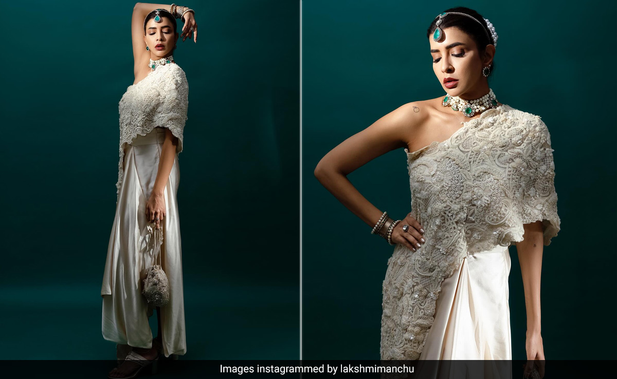 Lakshmi Manchu Is A Gorgeous BFF Of The Bride Rakul Preet In An Ivory Lace Look For Her <i>Dost Ki Shaadi</i>