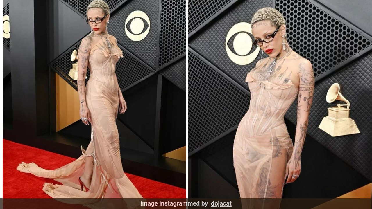 Doja Cat Levels Up The Bold Quotient In A Revealing Sheer Gown At The Grammys 2024
