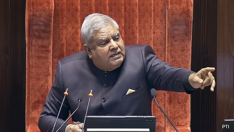 A Look At Jagdeep Dhankhar's Rajya Sabha Remarks Hours Before Resignation