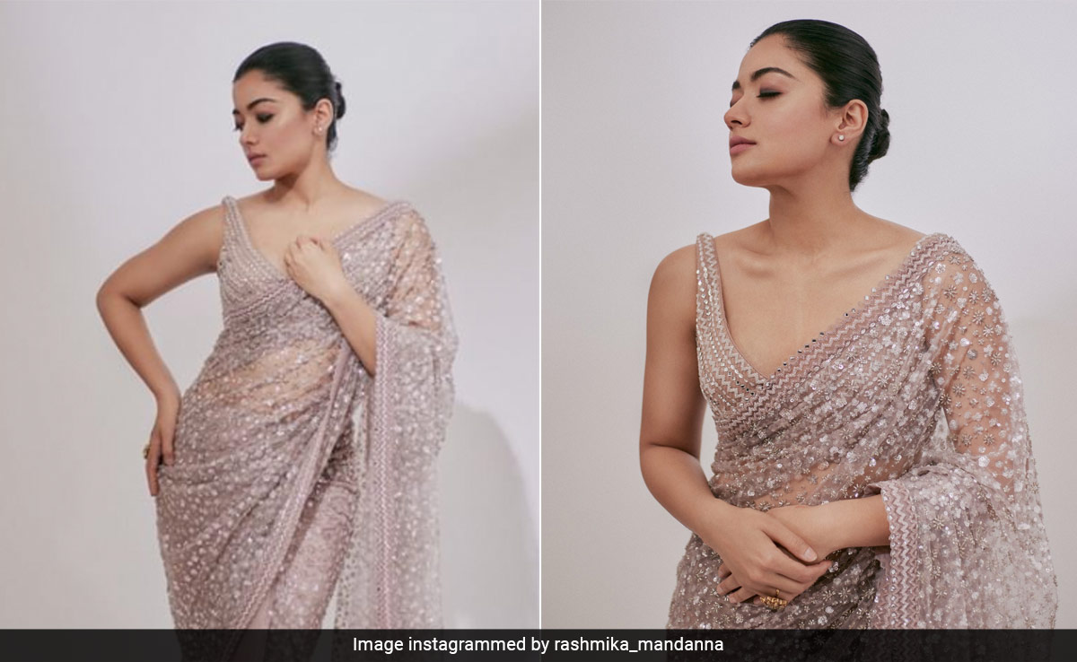 All Wedding Parties In Spring Must Have Rashmika Mandanna In This Glittering <i>Saree</i> Topping The Guest List