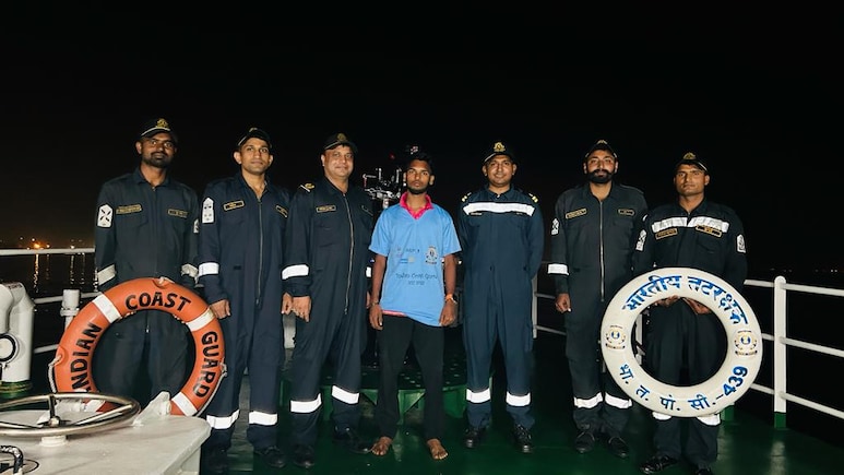 Coast Guard Ship Rescues Man Who Fell Into Sea Off Mumbai Coast