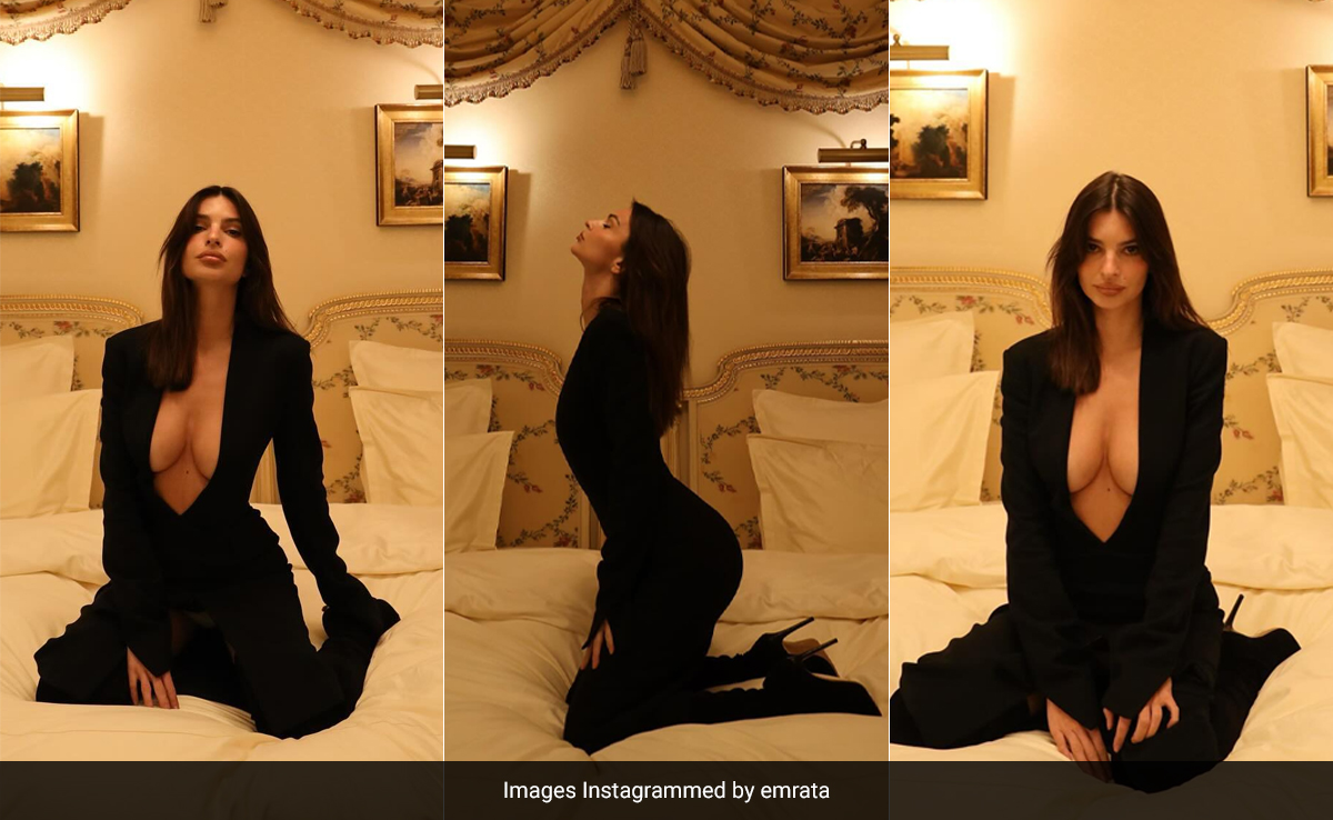 It's <i>"Bonjour"</i> From Emily Ratajkowski In Paris In A Black Blazer Dress