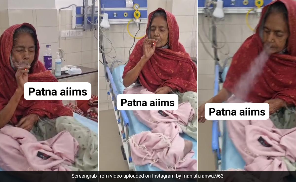 पटना एम्स के ICU ward में स्मोकिंग करती बुजुर्ग महिला का वीडियो वायरल, रोकने पर भी नहीं रुकी, लेती रहीं बीड़ी के गहरे कश, खूब उड़ाया धूंआ