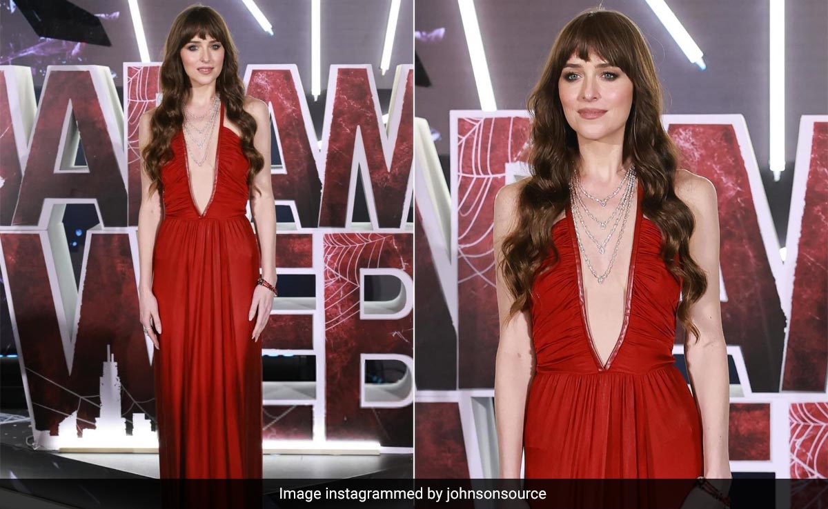 Let Dakota Johnson's Plunging Red Dress Be The Inspiration For Valentine's Day Dressing