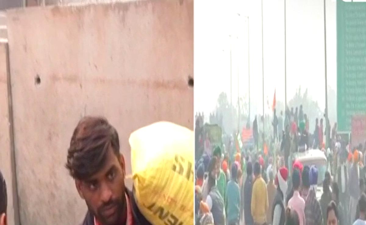 किसानों के मार्च के चलते सिंघु बॉर्डर पर दोनों तरफ की सर्विस लेन बंद, लोग परेशान