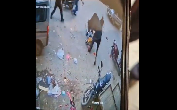 On CCTV, Man Stomped By Bull While Bringing Son From Delhi School, Dies