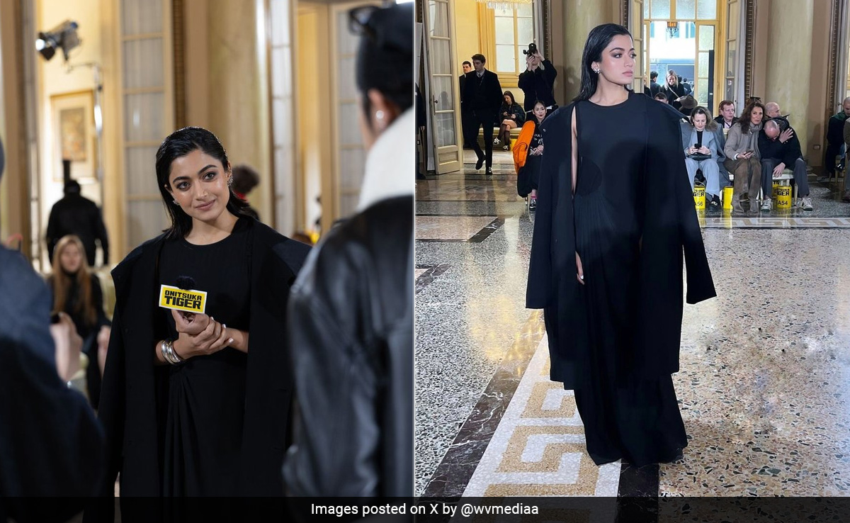 Rashmika Mandanna Makes Her Runway Model Debut In A Striking Black Look And Razor Sharp Bob At Milan Fashion Week 2024