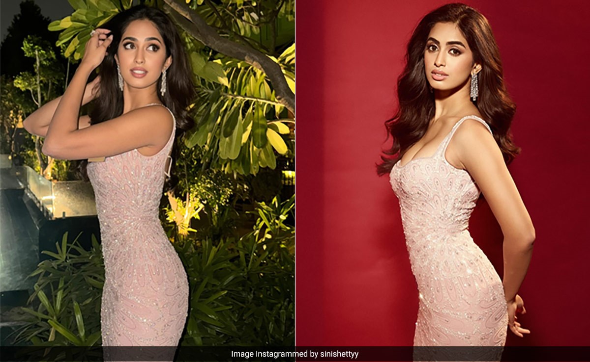 Sini Shetty Served Spring Sparkle In A Shimmery Blush Pink Gown As The Miss World 2024 Pre-Events Begin